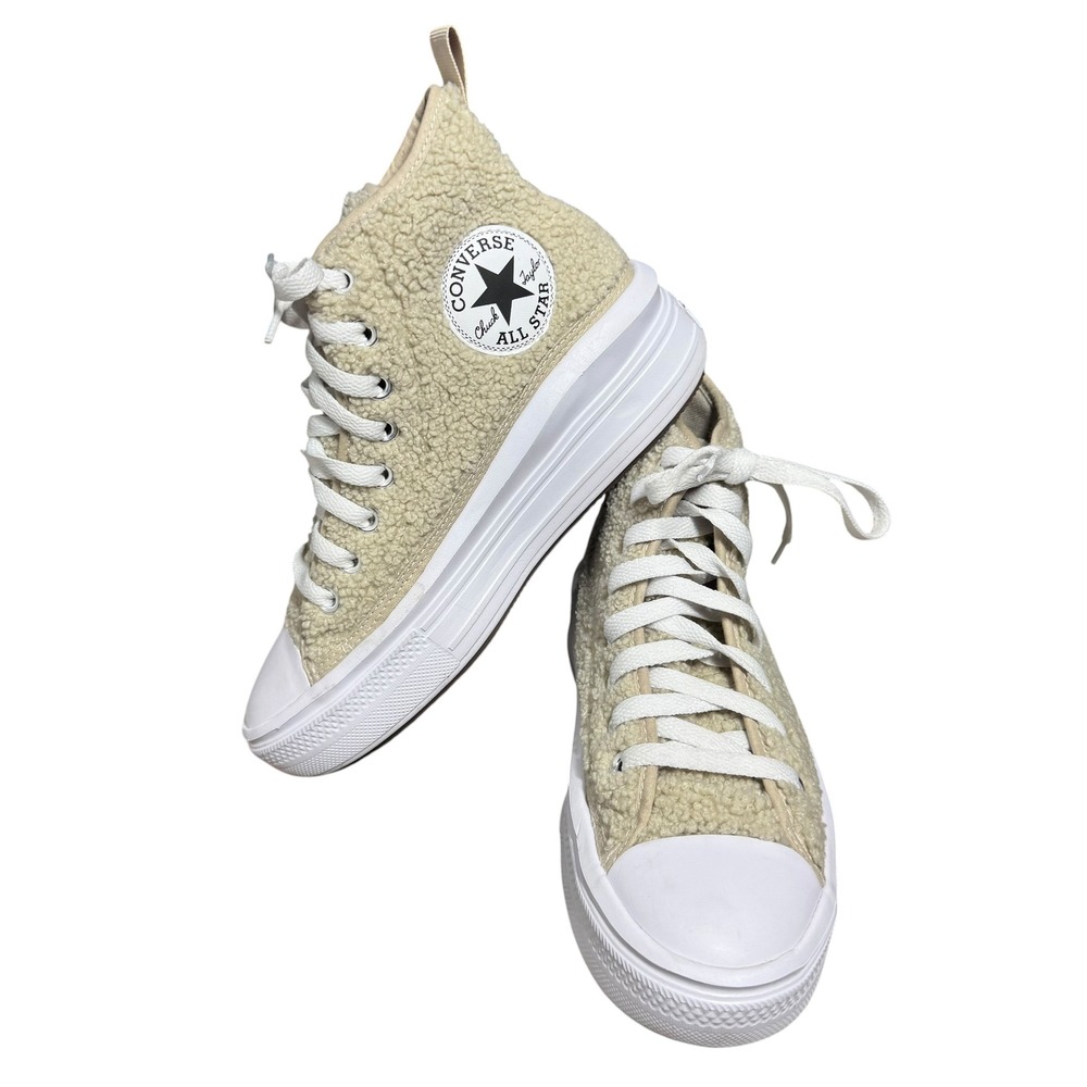 Converse Chuck Taylor All Star Move Sherpa Platform High Top Sneaker W6.5 Kid4.5
